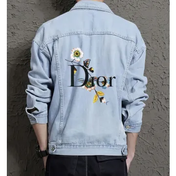 Men's Street Style Denim Jacket for Fashion Lover - Great Contrast Stitching Gift - Leisure Activities for Graduation - College Students - Light Blue - Main View