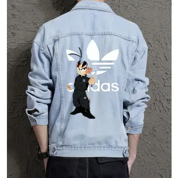 Men's Street Style Denim Jacket - for Grandson - Stylish Look for Coffee Dates - Great Gift for Back to School Streetwear Enthusiasts - Light Blue - Main View