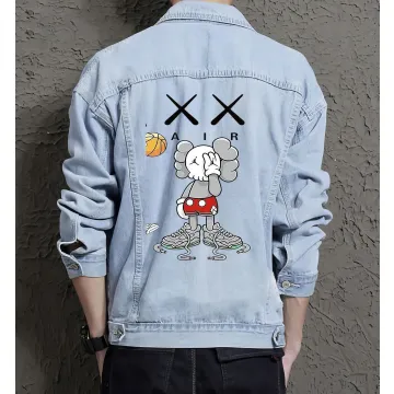 Men's Street Style Denim Jacket - for Nephew - Minimalist Design for Leisure Activities - Great Gift for Anniversary Street Style Lovers - Light Blue - Main View