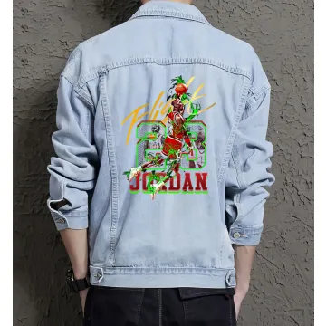 Men's Street Style Denim Jacket - for Son - Vintage Style for Campus Style - Great Gift for Christmas Urban Men - Light Blue - Main View