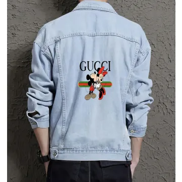 Men's Street Style Denim Jacket for Young Man - Vintage Style with Street Festivals - Gift Idea for Birthday Millennials - Light Blue - Main View