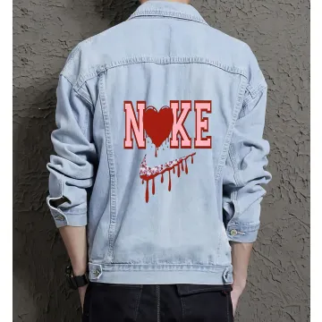 Men's Street Style Denim Jacket - Gift for Graduate - Simple Style for Shopping Days - Christmas for Gen Z Men - Light Blue - Main View