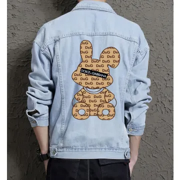 Men's Street Style Denim Jacket - Gift for Teenager on Simple Style - School Wear Style for Father's Day - Fashion-forward Men - Light Blue - Main View
