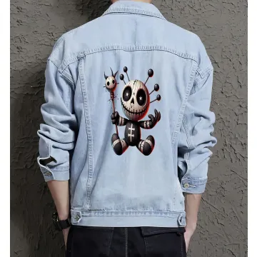 Men's Street Style Denim Jacket - Gift Idea for Him - Clean Design for City Outings - Perfect for Holiday Season - Light Blue - Main View
