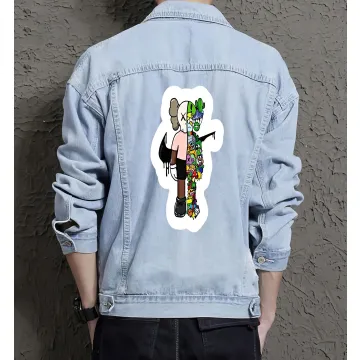 Men's Urban Jean Jacket - for Husband - Stylish Look for Casual Meetups - Great Gift for Birthday Active Men - Light Blue - Main View