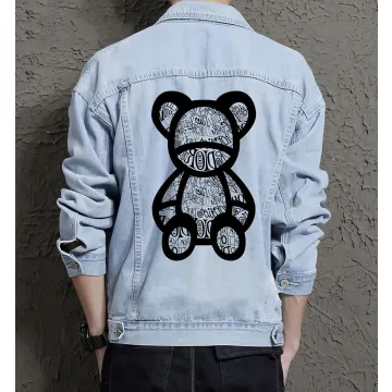 Men's Urban Jean Jacket - for Young Man - Button Closure for Music Events - Great Gift for Birthday Trend Followers - Light Blue - Main View