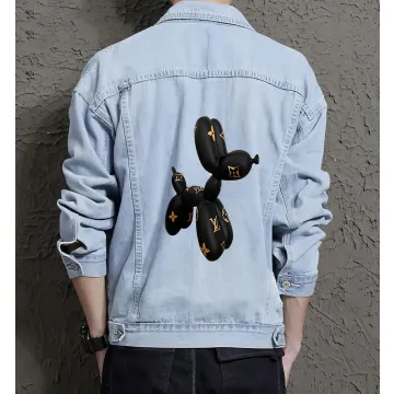 Men's Urban Jean Jacket - Gift for Grandson on Contrast Stitching - Shopping Days Style for Valentine's Day - Style-conscious Men - Light Blue - Main View