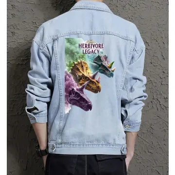 Men's Urban Jean Jacket - Gift for Him on Classic Fit - Music Events Style for Just Because - Modern Men - Light Blue - Main View