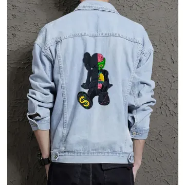 Men's Urban Jean Jacket - Gift for Husband on Simple Style - Weekend Wear Style for Graduation - Fashion-forward Men - Light Blue - Main View