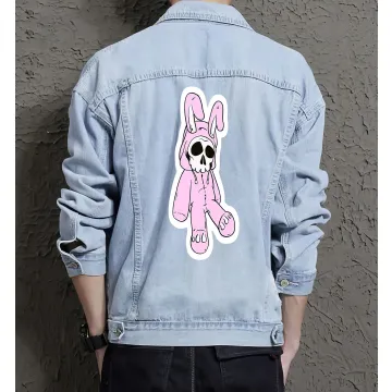 Men's Urban Jean Jacket - Gift for Son - Button Front for Street Festivals - Special Occasion for Gen Z Men - Light Blue - Main View