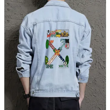 Men's Urban Jean Jacket - Gift Idea for Grandson - Vintage Style for Urban Fashion - Perfect for Christmas - Light Blue - Main View