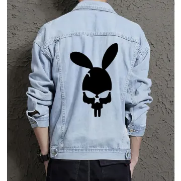 Men's Urban Jean Jacket - Gift Idea for Him - Vintage Style for School Wear - Perfect for Christmas - Light Blue - Main View