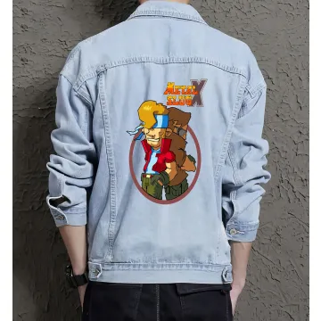 Metal Slug Denim Jacket for Men – Gift for Video Game Fans – Christmas Gift - Light Blue - Main View