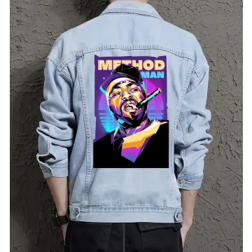 Method Man Jean Jacket for Men – Gift for Music Fans – Birthday Present - Light Blue - Main View