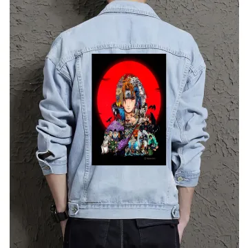 Naruto Jean Jacket for Men – Gift for Anime Fans – Christmas Gift - Light Blue - Main View