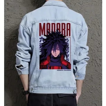 Naruto Jean Jacket for Men – Gift for Anime Fans – Christmas Gift - Light Blue - Main View