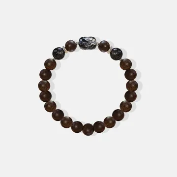 Natural Agarwood Bracelet for Spiritual Gift Buyers – Handcrafted Calming Energy for Meditation, Protection – Mixed – Main View