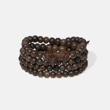 Natural Agarwood Bracelet for Spiritual Gift Buyers – Handcrafted Energy for Meditation, Protection – Mixed – Main View