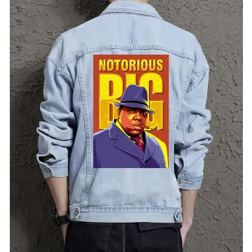 Notorious Big Jean Jacket for Men – Gift for Music Fans – Birthday Present - Light Blue - Main View