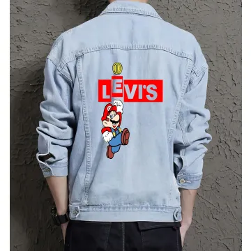 Retro Denim Jacket for Men – Gift for Vintage Enthusiasts – Father's Day - Light Blue - Main View