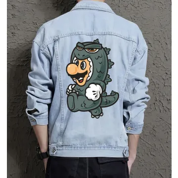 Retro Denim Jacket for Men – Gift for Vintage Enthusiasts – Father's Day - Light Blue - Main View