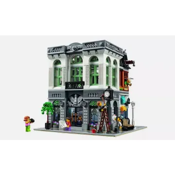 Brick Bank Modular Building Block Set – Classic City Finance Architecture Toy