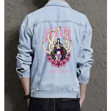 Sasuke Jean Jacket for Men – Gift for Anime Fans – Birthday Present - Light Blue - Main View