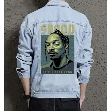 Snoop Dogg Jean Jacket for Men – Gift for Music Fans – Birthday Present - Light Blue - Main View