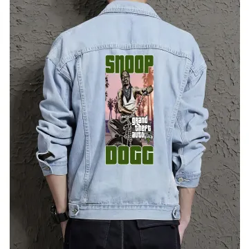 Snoop Dogg Jean Jacket for Men – Gift for Music Fans – Holiday Gift - Light Blue - Main View