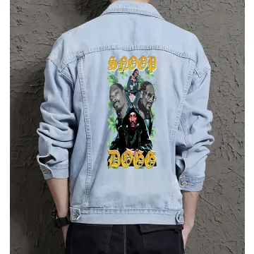 Snoop Dogg Jean Jacket for Men – Gift for Music Fans – Christmas Gift - Light Blue - Main View