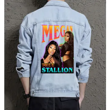Stallion Jean Jacket for Men – Gift for Streetwear Fans – Birthday Present - Light Blue - Main View