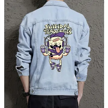 Suicidal Tendencies Jean Jacket for Men – Gift for Music Fans – Birthday Present - Light Blue - Main View