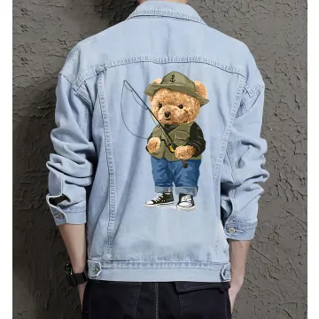 Teddingfishing Jean Jacket for Men – Gift for Teen Boys – Birthday Present - Light Blue - Main View