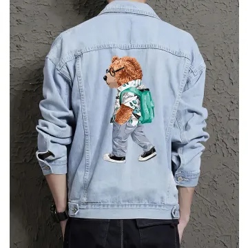 Teddy Back to School Jean Jacket for Men – Gift for Teen Boys – Back-to-school Gift - Light Blue - Main View