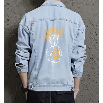 Teddy Bear Jean Jacket for Men – Gift for Teen Boys – Christmas Gift - Light Blue - Main View
