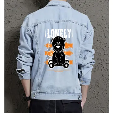 Teddy Bear Jean Jacket for Men – Gift for Teen Boys – Christmas Gift - Light Blue - Main View