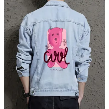 Teddy Bear Jean Jacket for Men – Gift for Teen Boys – Christmas Gift - Light Blue - Main View
