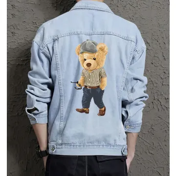 Teddy Bossover Jean Jacket for Men – Gift for Teen Boys – Christmas Gift - Light Blue - Main View