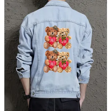 Teddy Carelove Jean Jacket for Men – Gift for Boyfriends – Christmas Gift - Light Blue - Main View