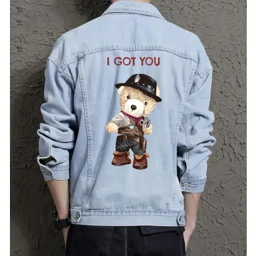 Teddy Igot You Jean Jacket for Men – Gift for Streetwear Fans – Christmas Gift - Light Blue - Main View
