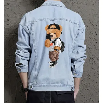 Teddy Inschool Jean Jacket for Men – Gift for Teen Boys – Back-to-school Gift - Light Blue - Main View