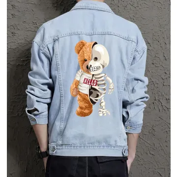 Teddy Jean Jacket for Men – Gift for Teen Boys – Christmas Gift - Light Blue - Main View