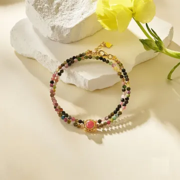 Tourmaline Healing Bracelet for Women – Energy-boosting Crystal Gift for Calm, Protection & Balance –  – Main View