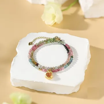Tourmaline Healing Bracelet for Women – Energy Boosting Crystal Gift for Calmness