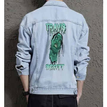 Travis Jean Jacket for Men – Gift for Music Fans – Birthday Present - Light Blue - Main View