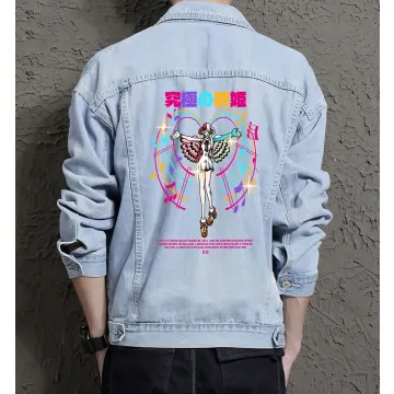 Uta Jean Jacket for Men – Gift for Anime Fans – Birthday Present - Light Blue - Main View