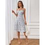 Women's Summer Maxi Dress – Floral Print with Contrast Lace, Sleeveless Vacation Style Outfit