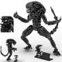 Drooling Monster Building Set - Xenomorph Parasitoid Model | Sci-Fi Creature Blocks for Adult Collectors