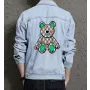 Bear Men's Casual Denim Jacket - for Brother - Contemporary Style for Weekend Wear - Great Gift for Just Because Street Style Lovers