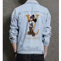 Minnie Men's Casual Denim Jacket for Dad - Relaxed Style with Weekend Wear - Gift Idea for Valentine's Day Gen Z Men